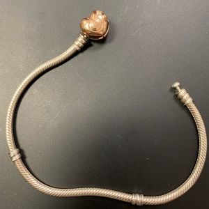 Pandora Moments Heart Clasp Snake Bracelet